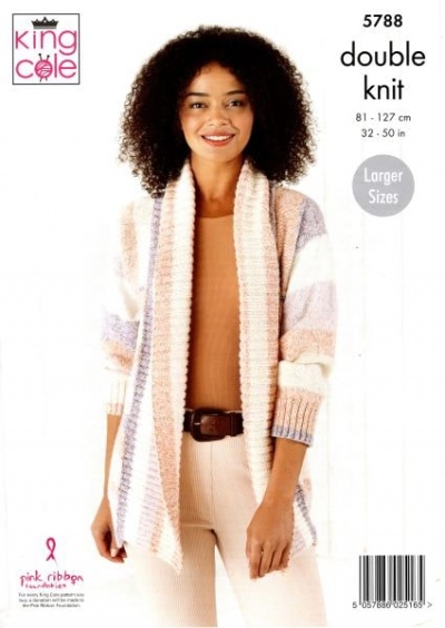 Knitting Pattern - King Cole 5788 - Harvest DK - Ladies Sweater & Jacket